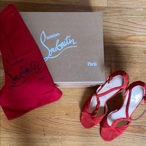Christian Louboutin Jazzy Doll 100 Suede Sandals